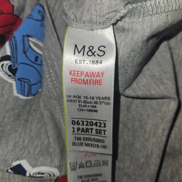 Like New Marks&Spencer kids pyjamas size 15/16 - Picture 3 of 4
